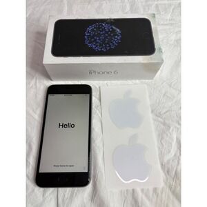 Apple iPhone 6 Space Gray Unlocked 16GB Smartphone with Box and Stickers
